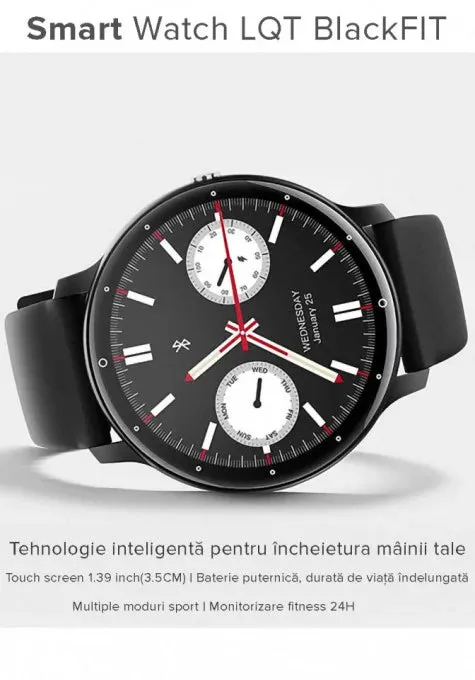 NEW Unisex Ceas Smartwatch, Blackfit with heart rate monitor, blood pressure monitor, blood oxygen monitor, multi-sport mode and support for Bluetooth calls!