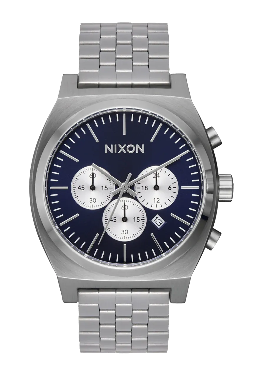 NIXON TIME TELLER CHRONO SILVER/ MIDNIGHT