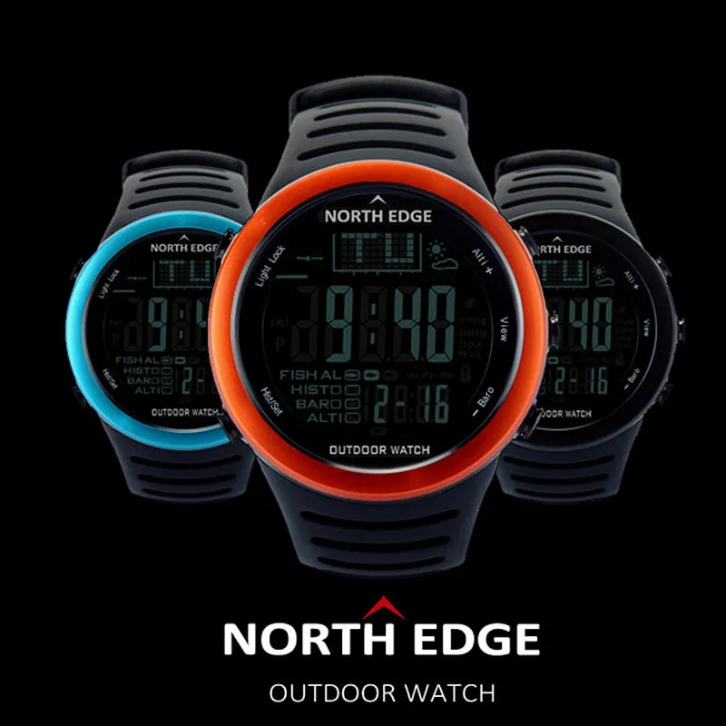 NORTH EDGE Brand Multi-Function Digital Mens Outdoor Sports watch
