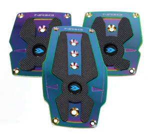 NRG PDL-200MC Neochrome Aluminum Sport Pedal with Black Rubber Inserts (Manual Transmission)