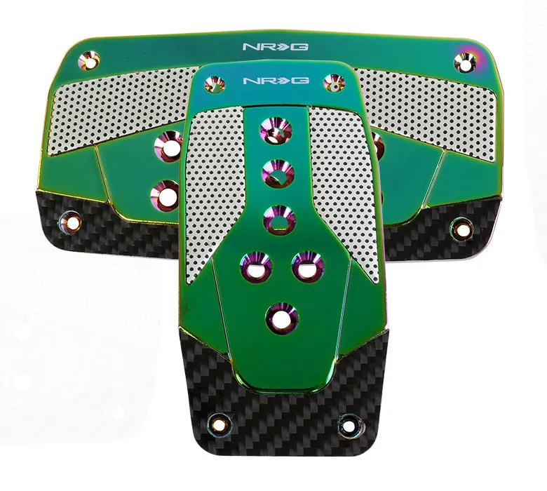 NRG PDL-450MC Aluminum Sport Pedal Silver with Neo Chrome Carbon (Automatic Transmission)