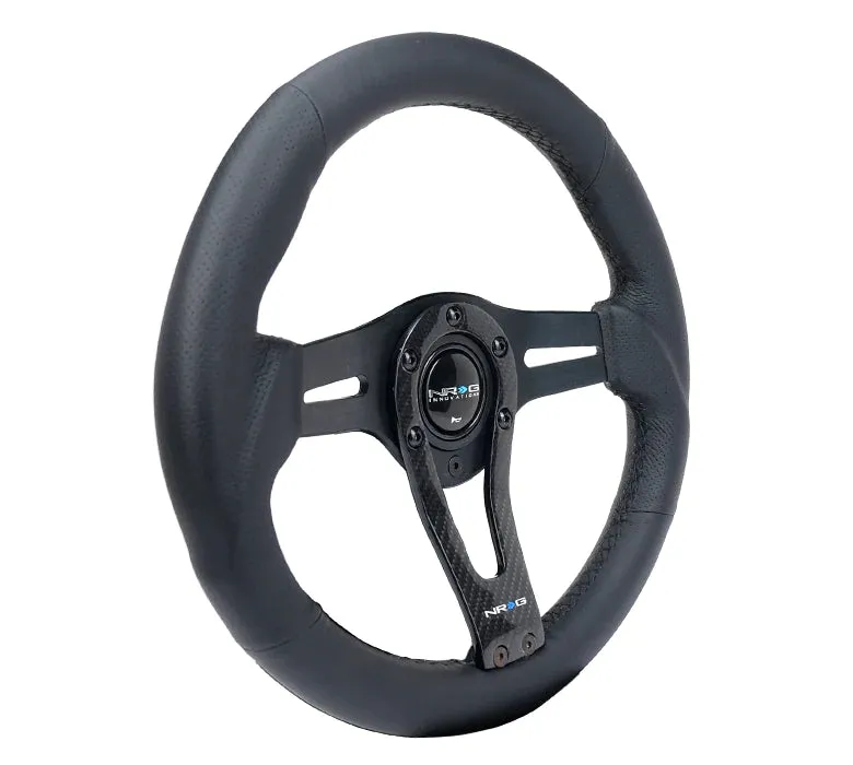 NRG Steering Wheel Reinforced - 320mm Sport Steering Wheel with Carbon center spoke