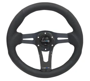 NRG Steering Wheel Reinforced - 320mm Sport Steering Wheel with Carbon center spoke