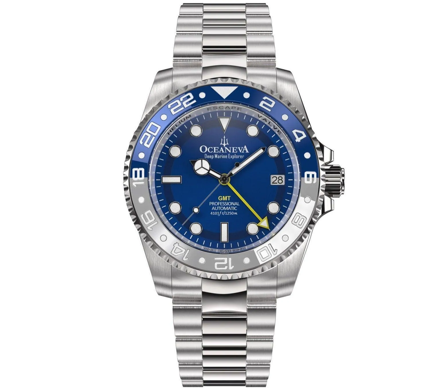 Oceaneva Automatic GMT Watch - Deep Marine Explorer Diver Watch