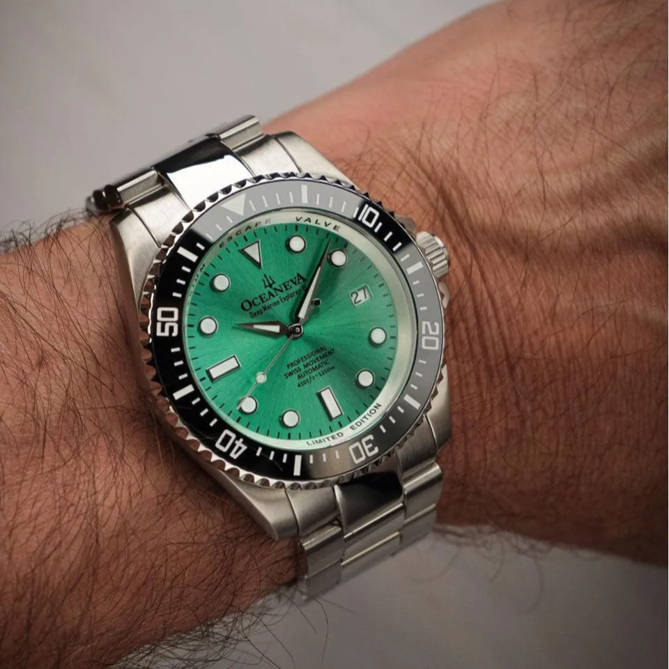 Oceaneva Deep Marine Explorer II Automatic 1250M Pro Diver Aquamarine Limited Edition
