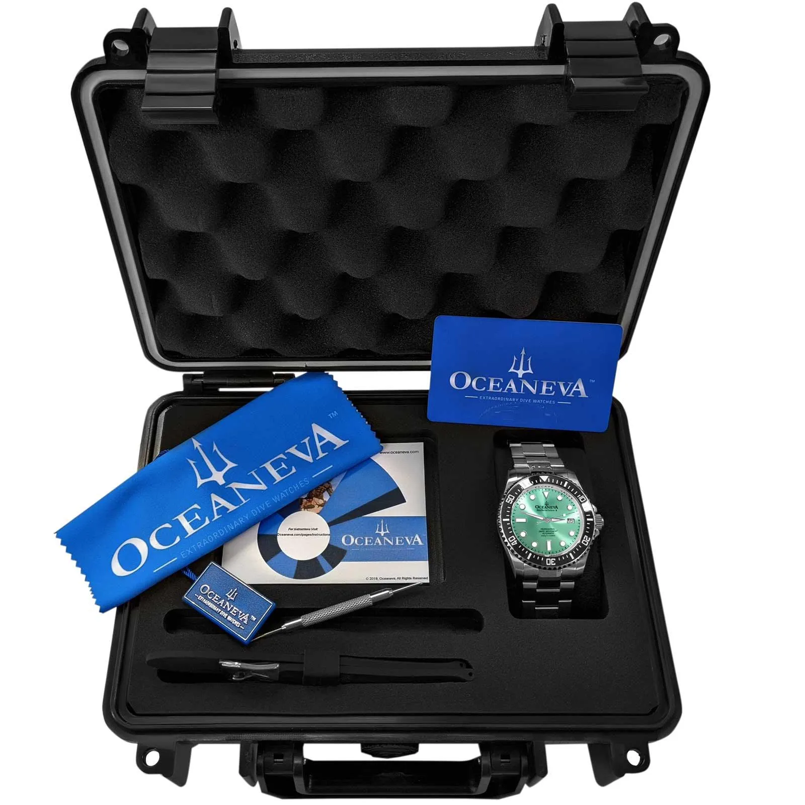 Oceaneva Deep Marine Explorer II Automatic 1250M Pro Diver Aquamarine Limited Edition