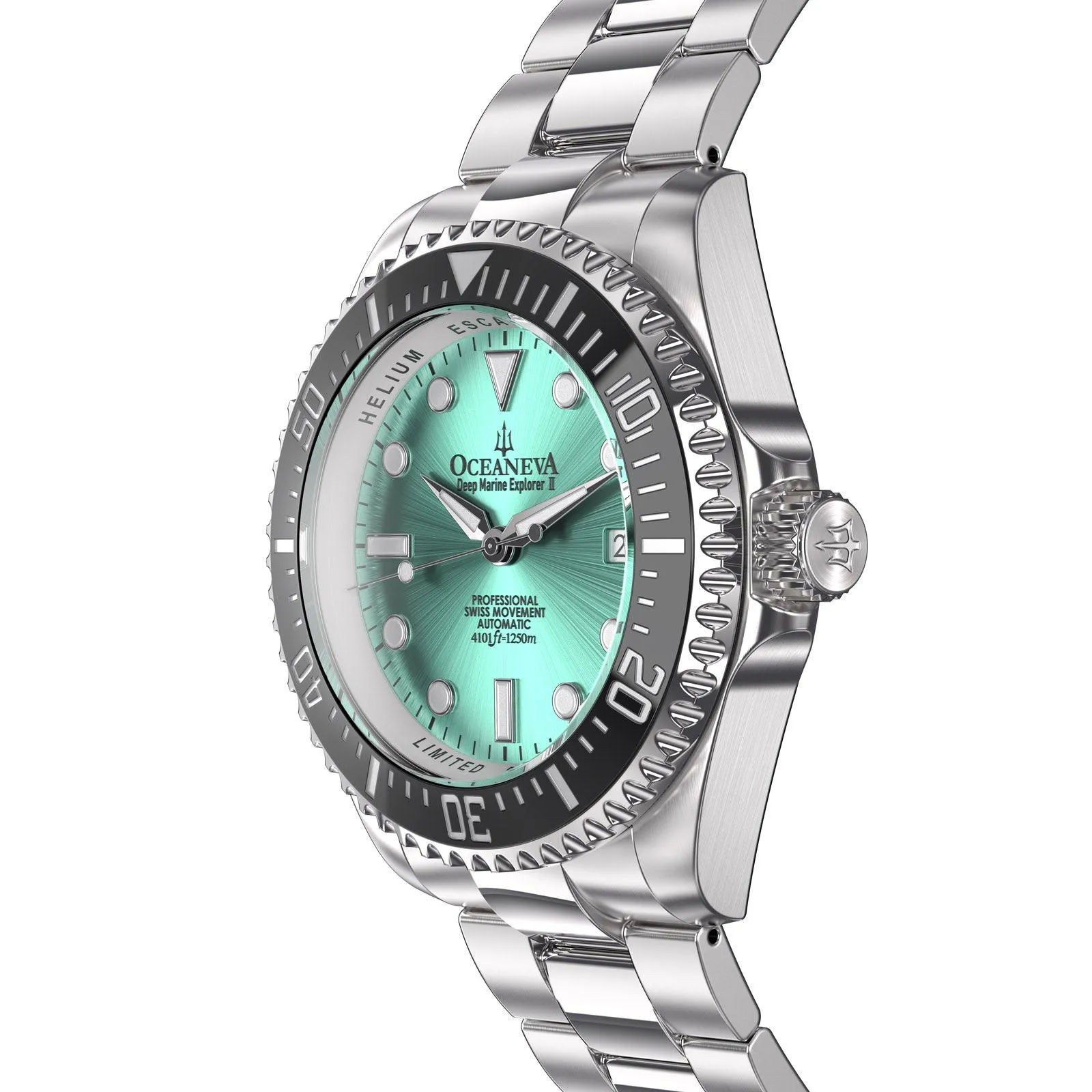 Oceaneva Deep Marine Explorer II Automatic 1250M Pro Diver Aquamarine Limited Edition