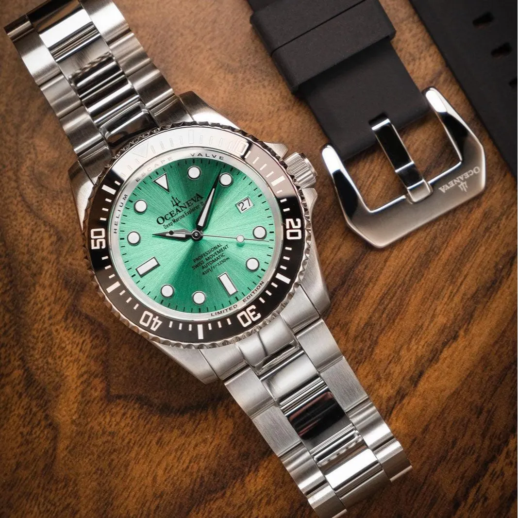 Oceaneva Deep Marine Explorer II Automatic 1250M Pro Diver Aquamarine Limited Edition