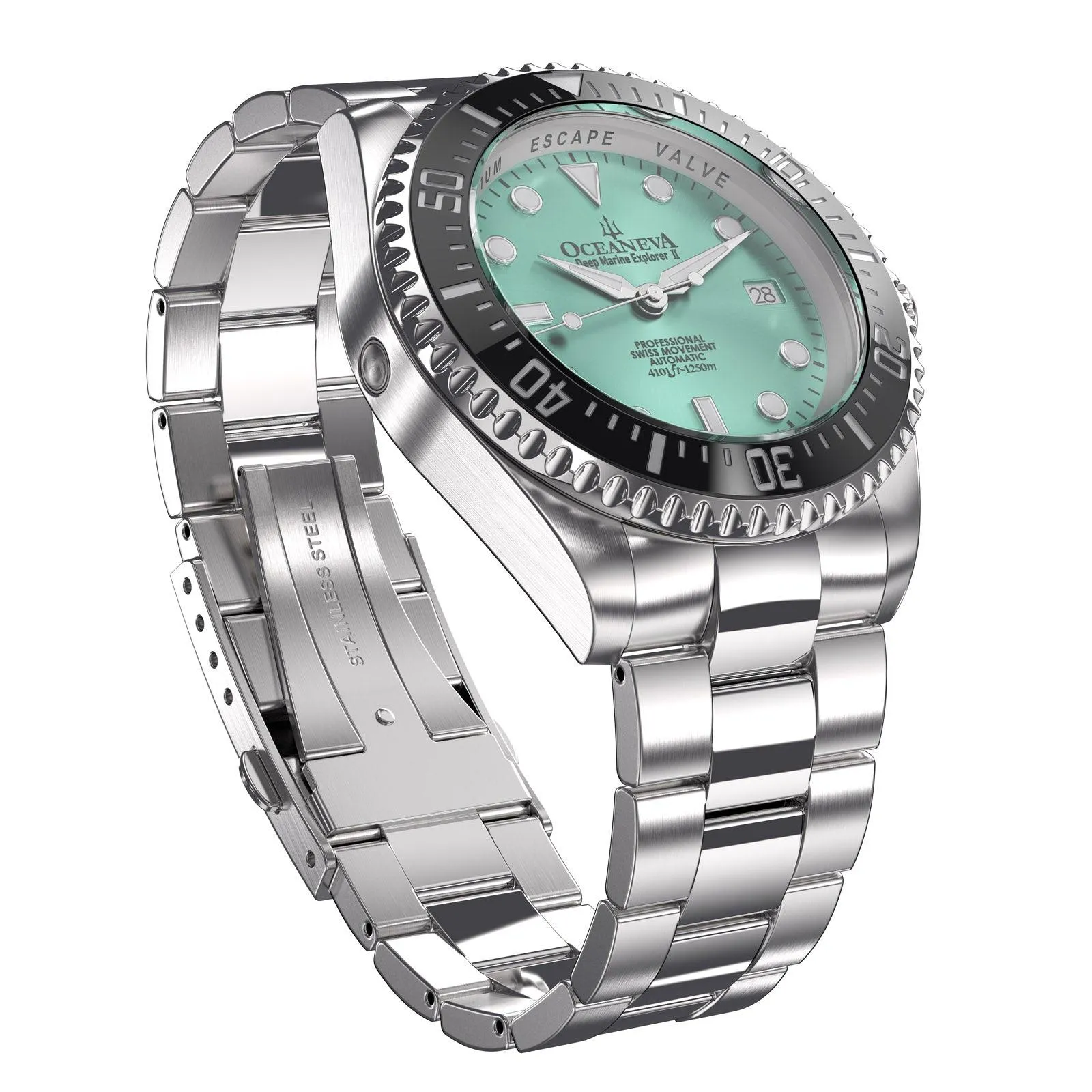 Oceaneva Deep Marine Explorer II Automatic 1250M Pro Diver Aquamarine Limited Edition