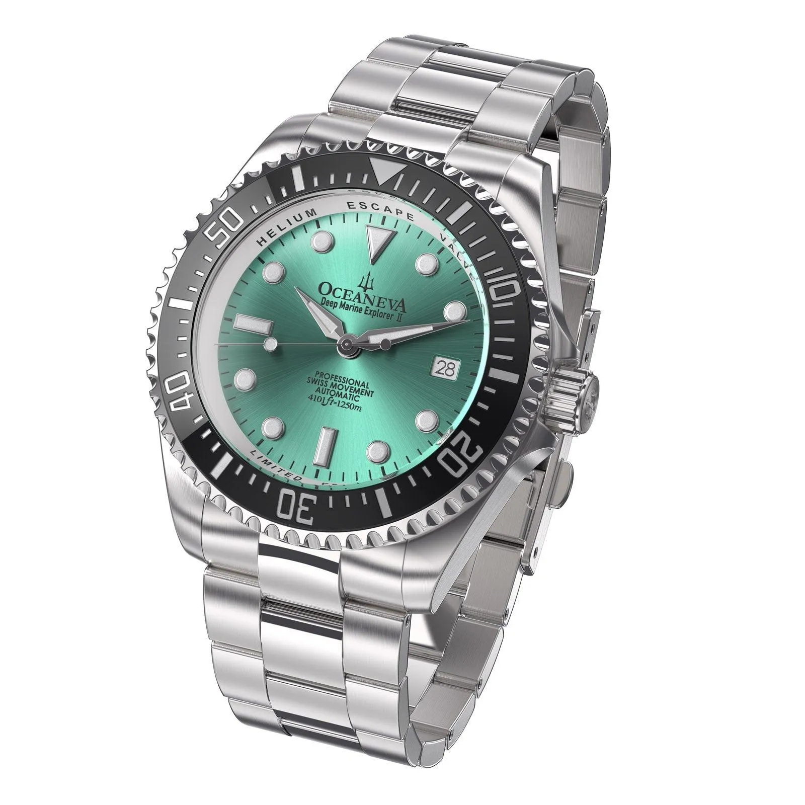 Oceaneva Deep Marine Explorer II Automatic 1250M Pro Diver Aquamarine Limited Edition