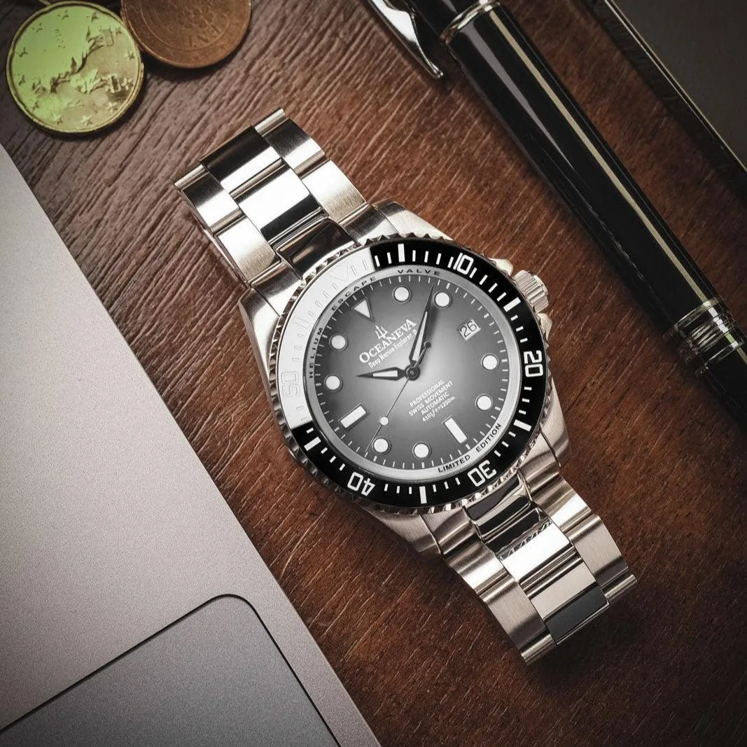 Oceaneva Deep Marine Explorer II Automatic 1250M Pro Diver Gray Fade Limited Edition
