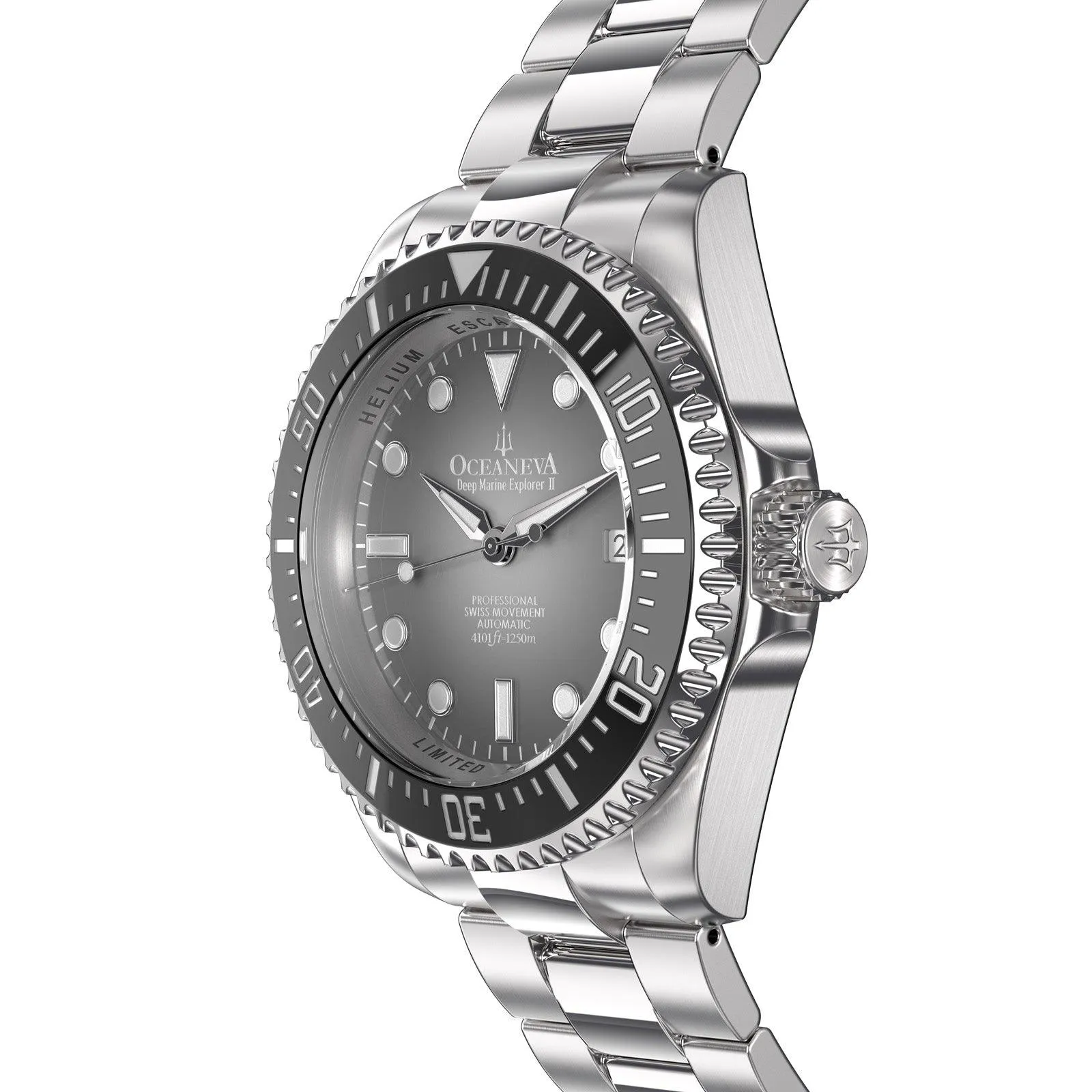Oceaneva Deep Marine Explorer II Automatic 1250M Pro Diver Gray Fade Limited Edition