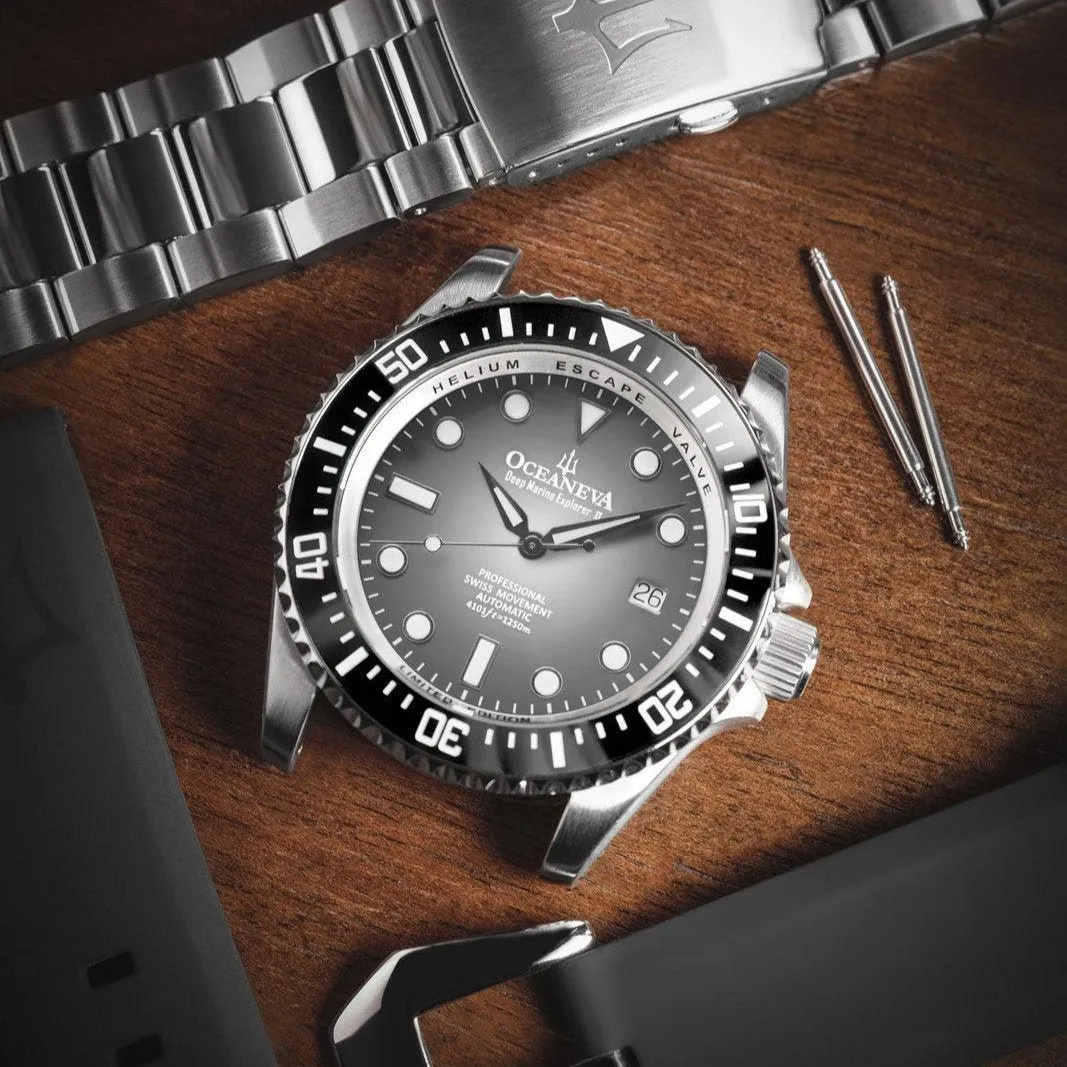 Oceaneva Deep Marine Explorer II Automatic 1250M Pro Diver Gray Fade Limited Edition