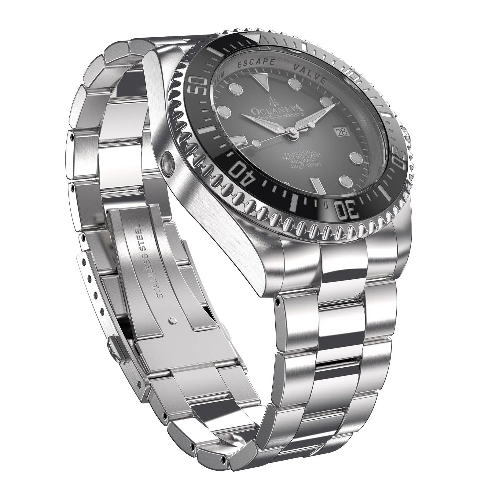 Oceaneva Deep Marine Explorer II Automatic 1250M Pro Diver Gray Fade Limited Edition