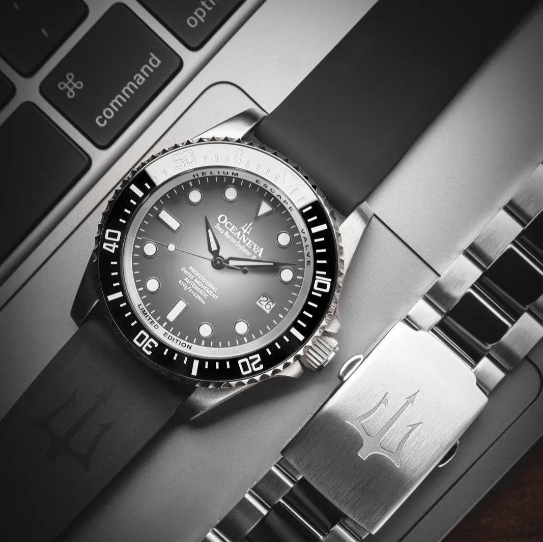 Oceaneva Deep Marine Explorer II Automatic 1250M Pro Diver Gray Fade Limited Edition