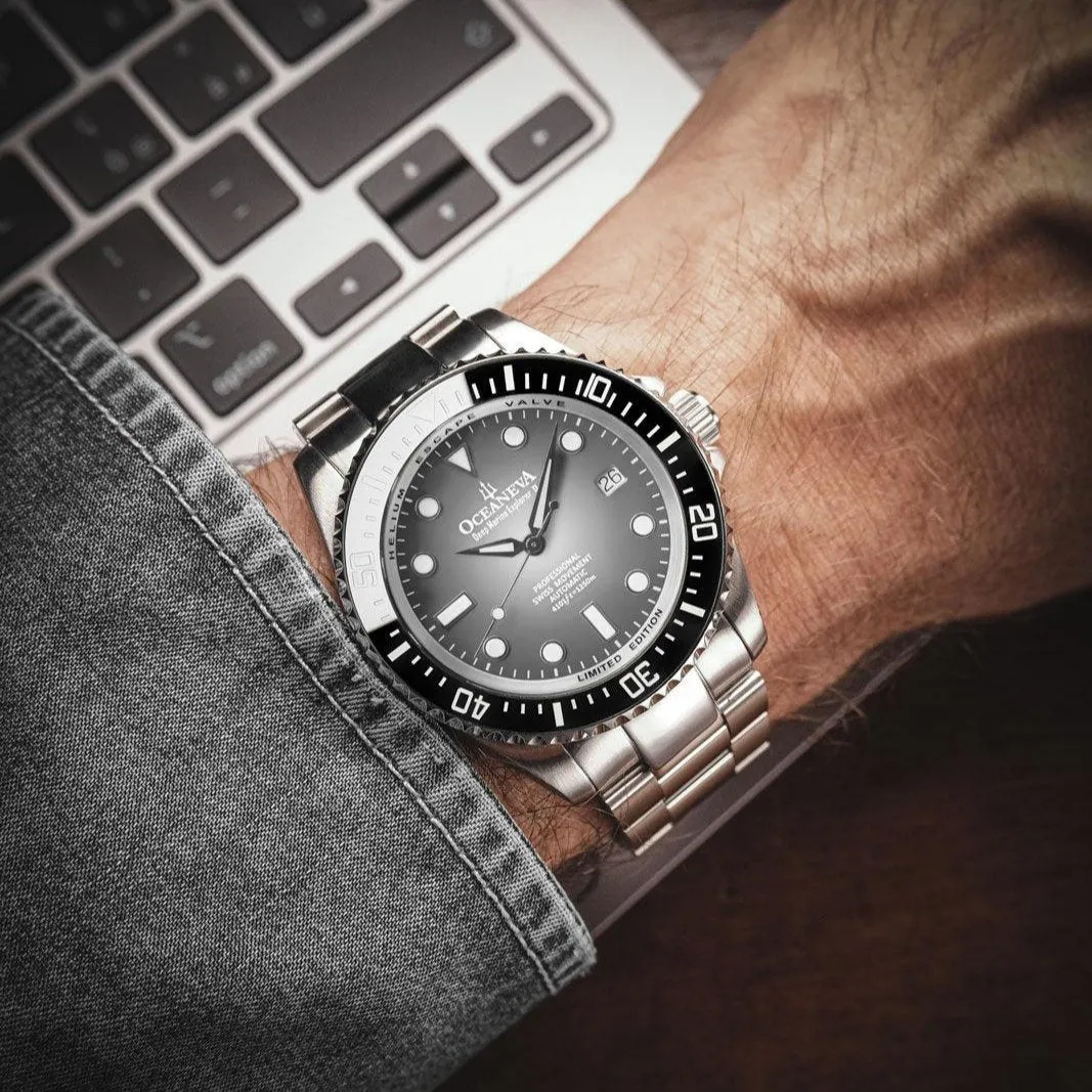 Oceaneva Deep Marine Explorer II Automatic 1250M Pro Diver Gray Fade Limited Edition