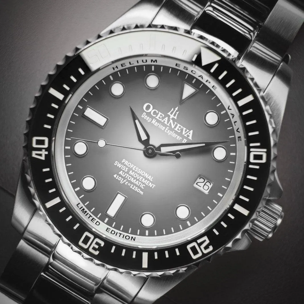 Oceaneva Deep Marine Explorer II Automatic 1250M Pro Diver Gray Fade Limited Edition