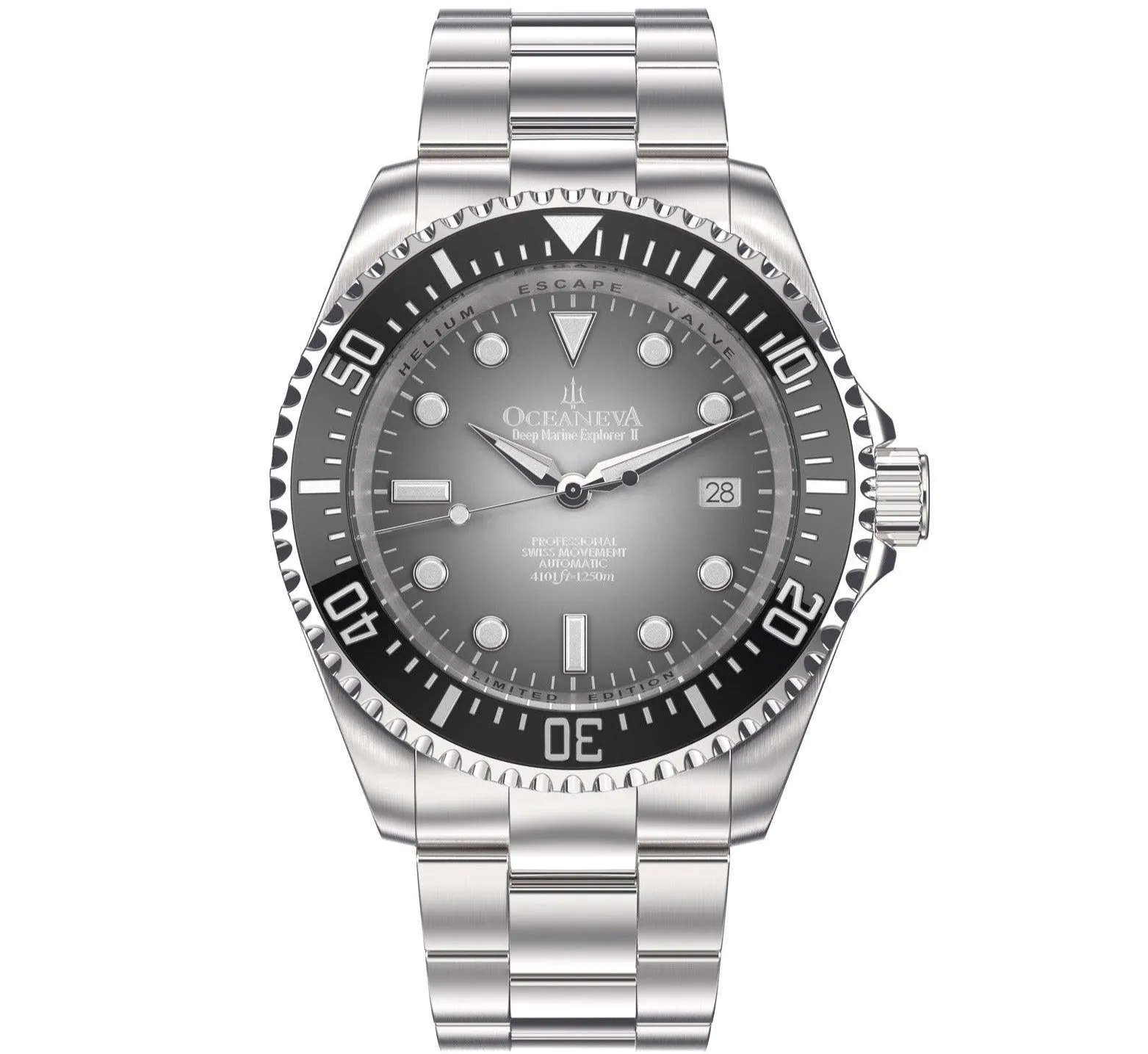 Oceaneva Deep Marine Explorer II Automatic 1250M Pro Diver Gray Fade Limited Edition