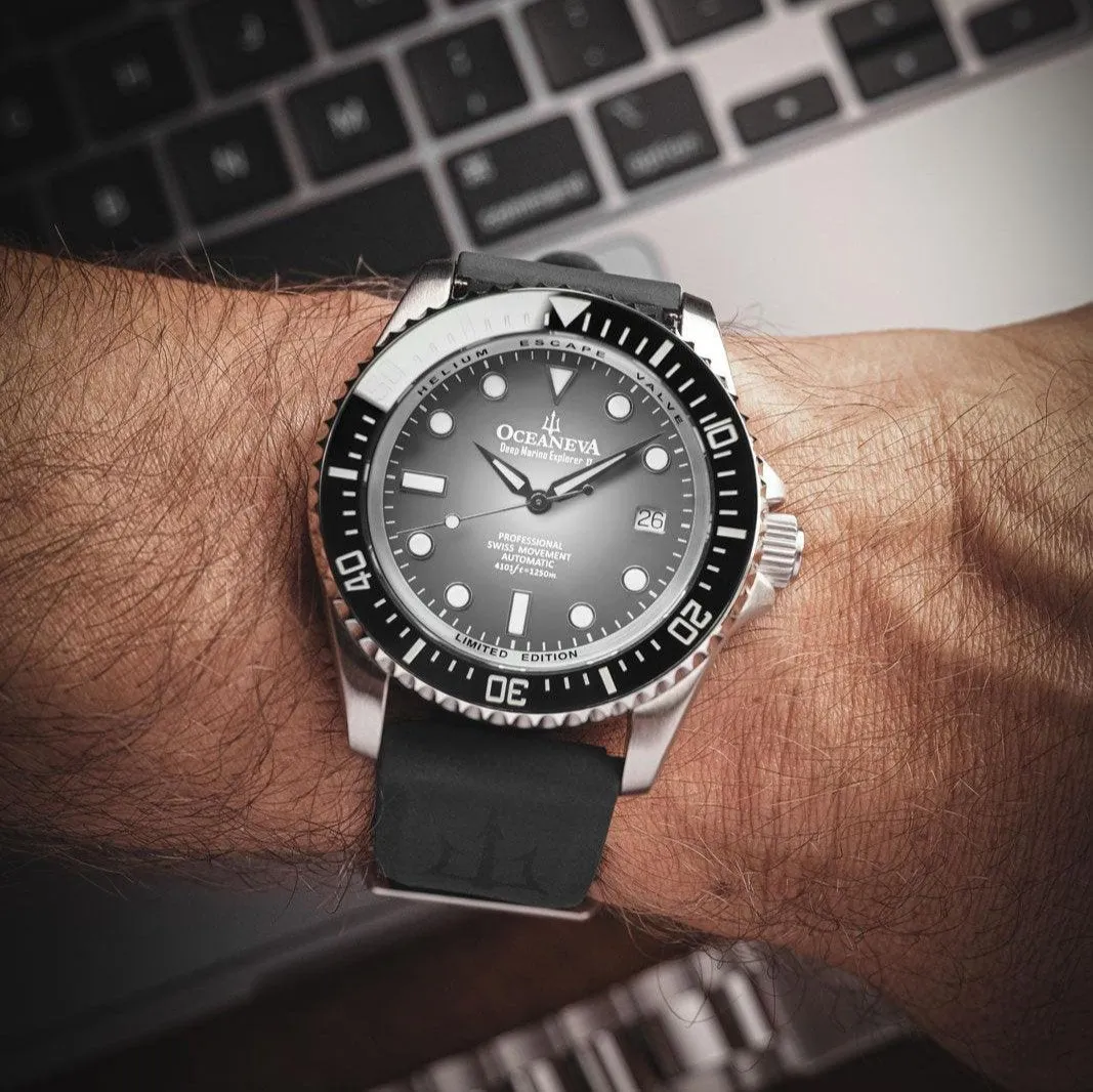 Oceaneva Deep Marine Explorer II Automatic 1250M Pro Diver Gray Fade Limited Edition