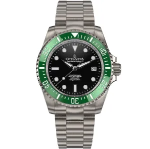 Oceaneva Titanium Deep Marine Explorer II Automatic 1250M Black Green Limited Edition