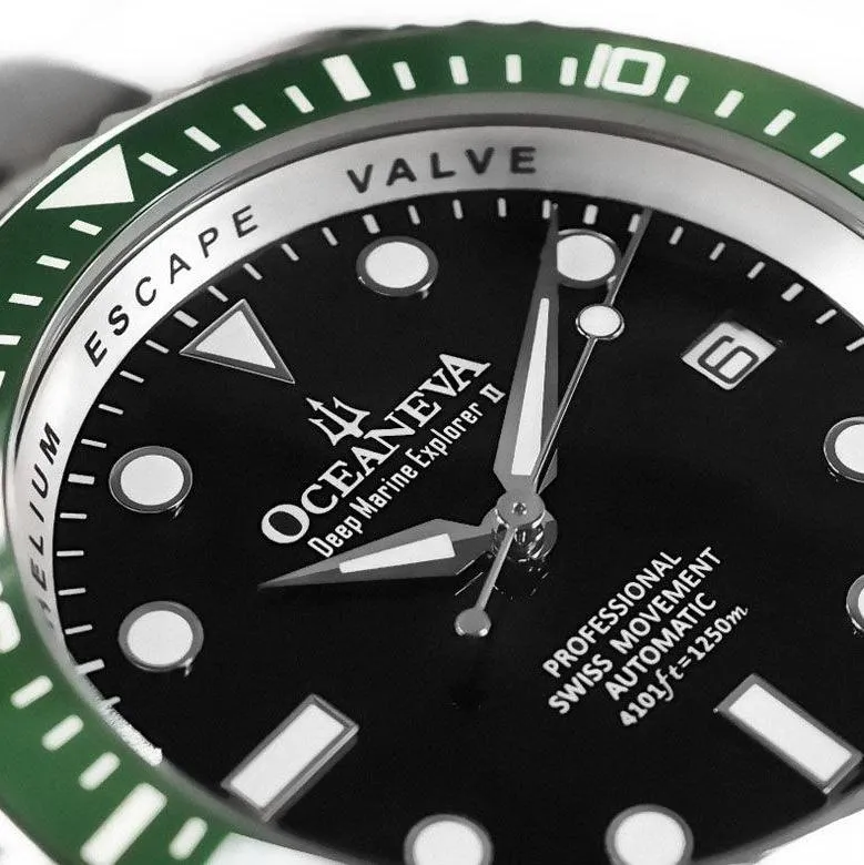 Oceaneva Titanium Deep Marine Explorer II Automatic 1250M Black Green Limited Edition