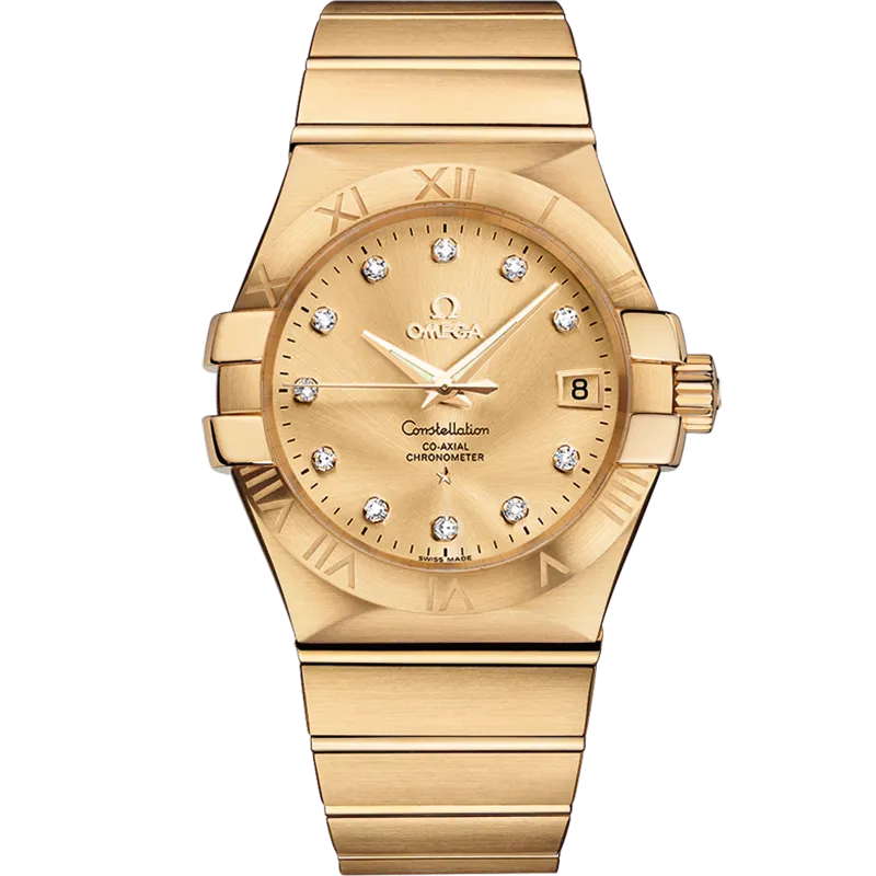 Omega Constellation 35 mm, yellow gold on yellow gold