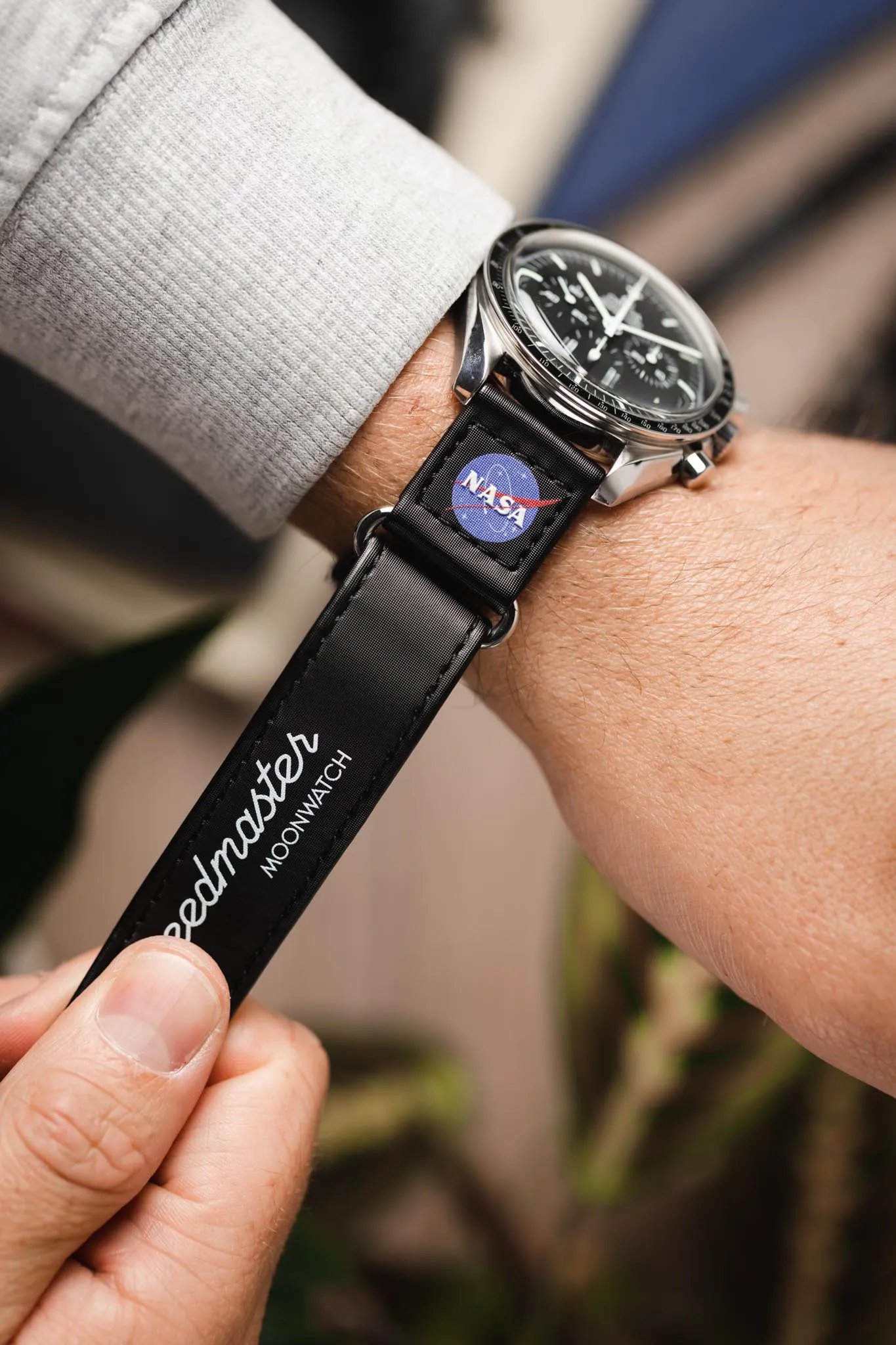 OMEGA CWZ016042 2-Piece NASA Speedmaster Moonwatch Velcro® Strap - BLACK