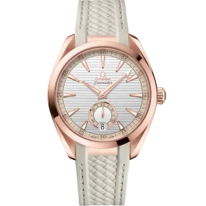 Omega Seamaster Aqua Terra 150M 41 mm, Sedna™ gold on rubber strap