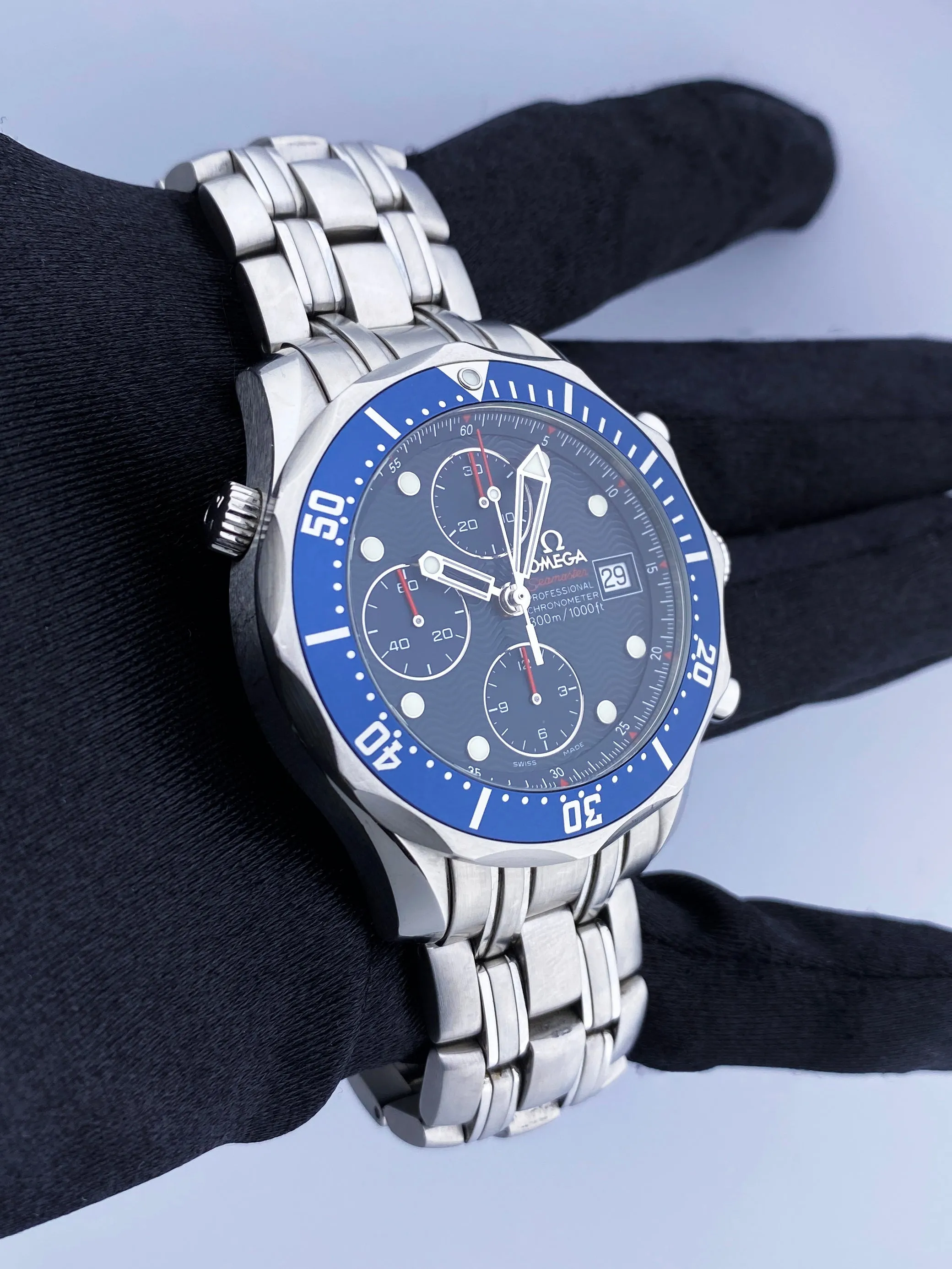 Omega Seamaster Chronograph Stainless Steel Mens Watch