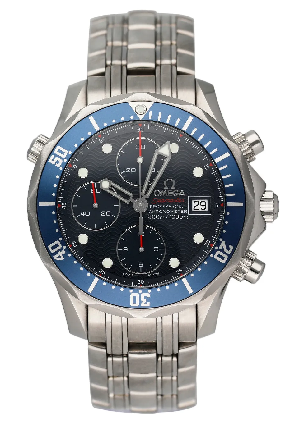 Omega Seamaster Chronograph Stainless Steel Mens Watch