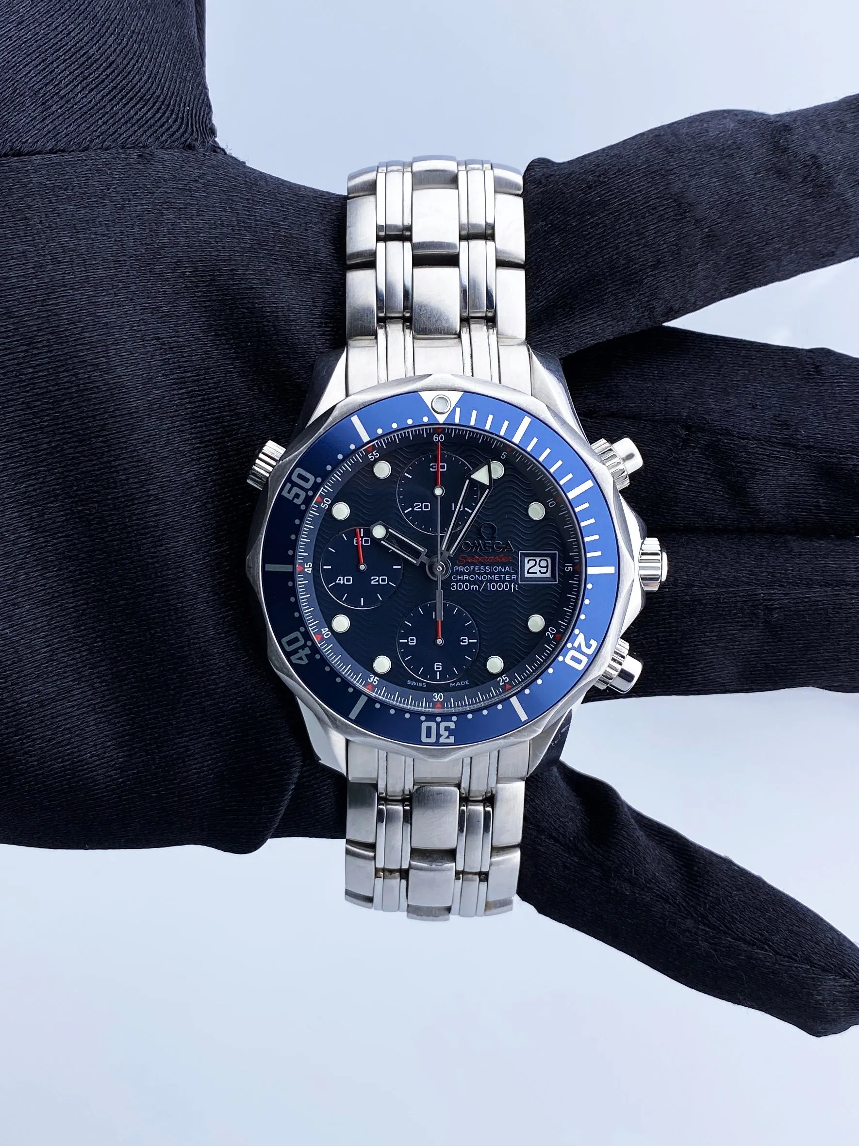 Omega Seamaster Chronograph Stainless Steel Mens Watch