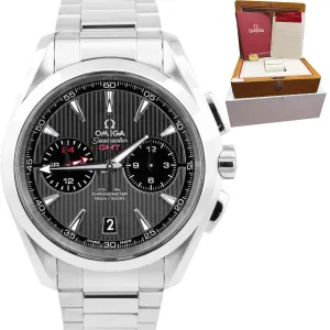 Omega Seamaster GMT Chronograph 42mm Gray Steel Watch 231.10.43.52.06.001 CARD