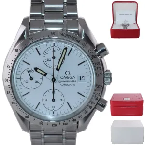 Omega Speedmaster Automatic 39mm White 3511.20 Steel Chronograph Date Watch