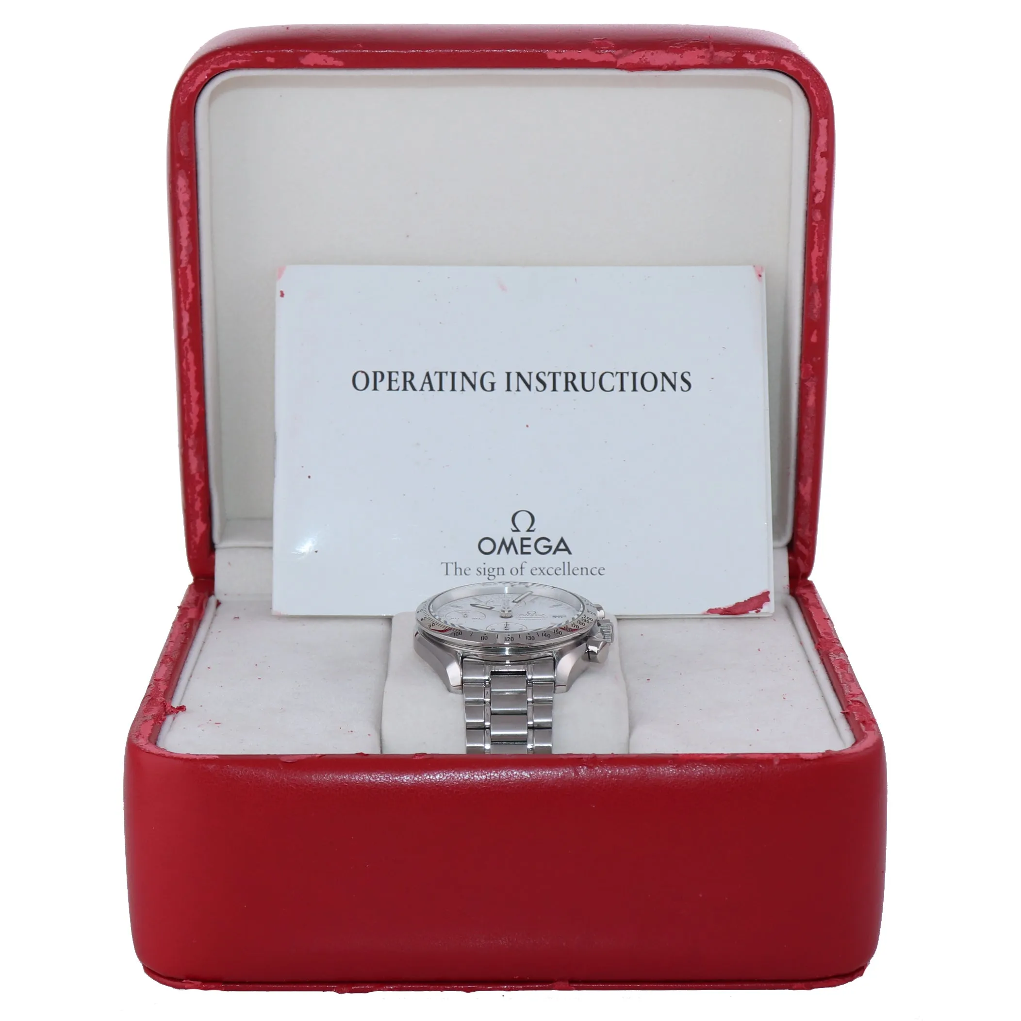 Omega Speedmaster Automatic 39mm White 3511.20 Steel Chronograph Date Watch
