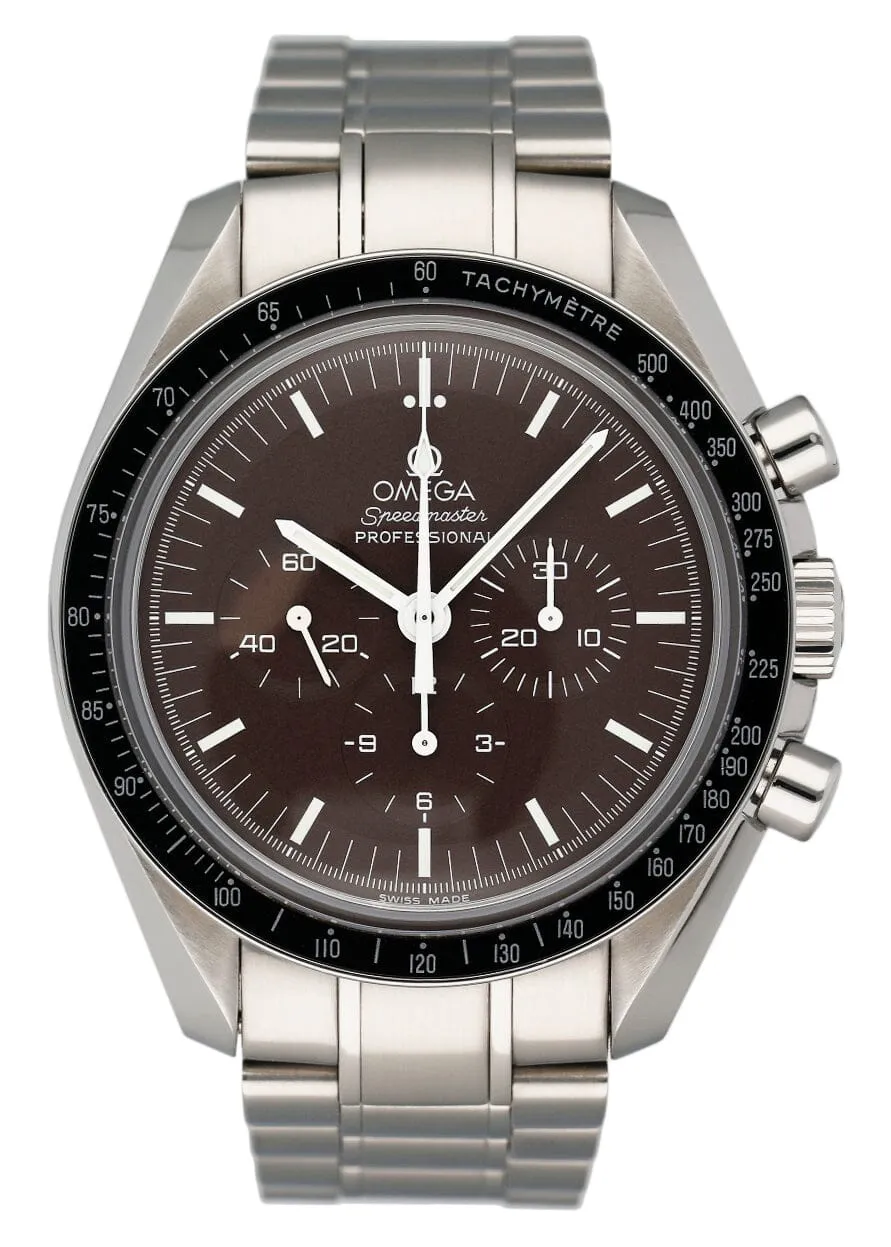 Omega Speedmaster Moonwatch  311.30.42.30.13.001 Brown Dial Mens Watch Box Papers