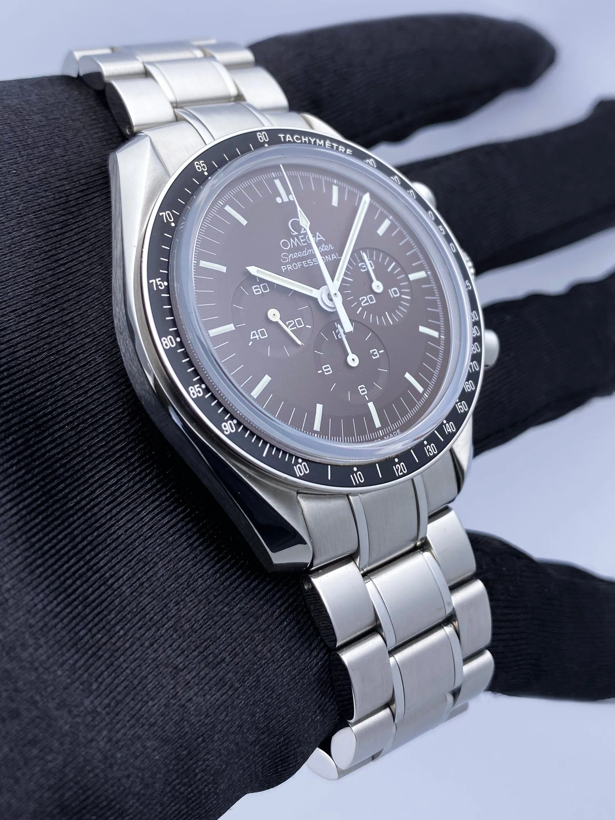 Omega Speedmaster Moonwatch  311.30.42.30.13.001 Brown Dial Mens Watch Box Papers