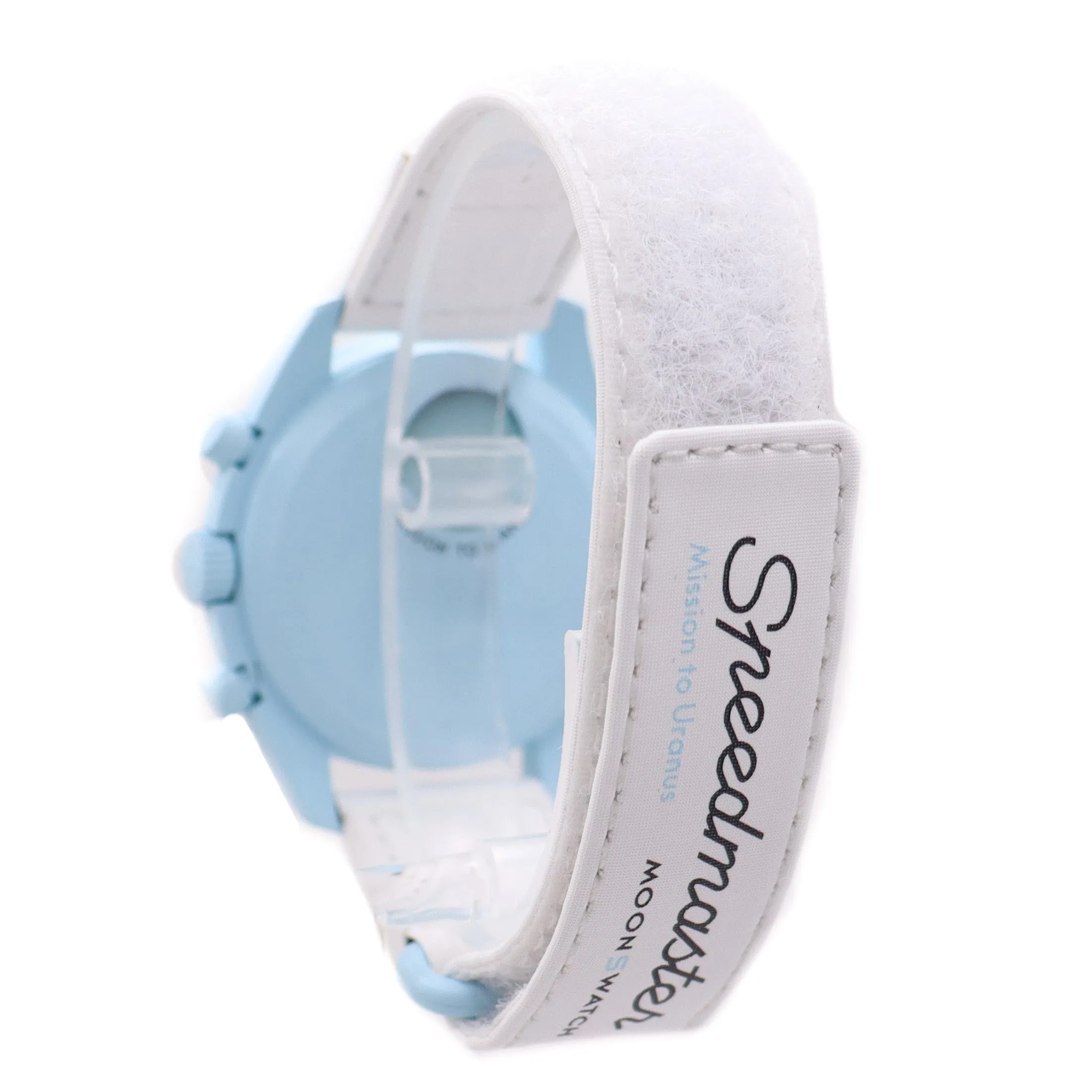 Omega x Swatch Moonswatch Light Blue Bioceramic 42mm Light Blue Chronograph Dial Watch