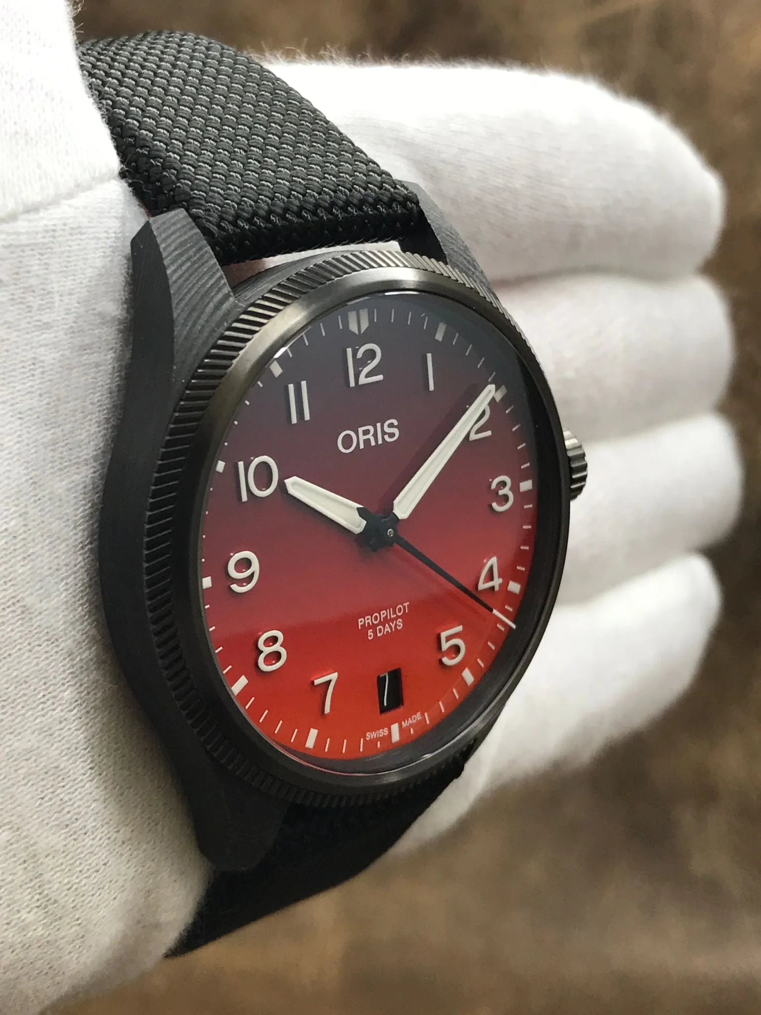 Oris ProPilot Coulson 01 400 7784 8786 Orange Dial Automatic Men's Watch