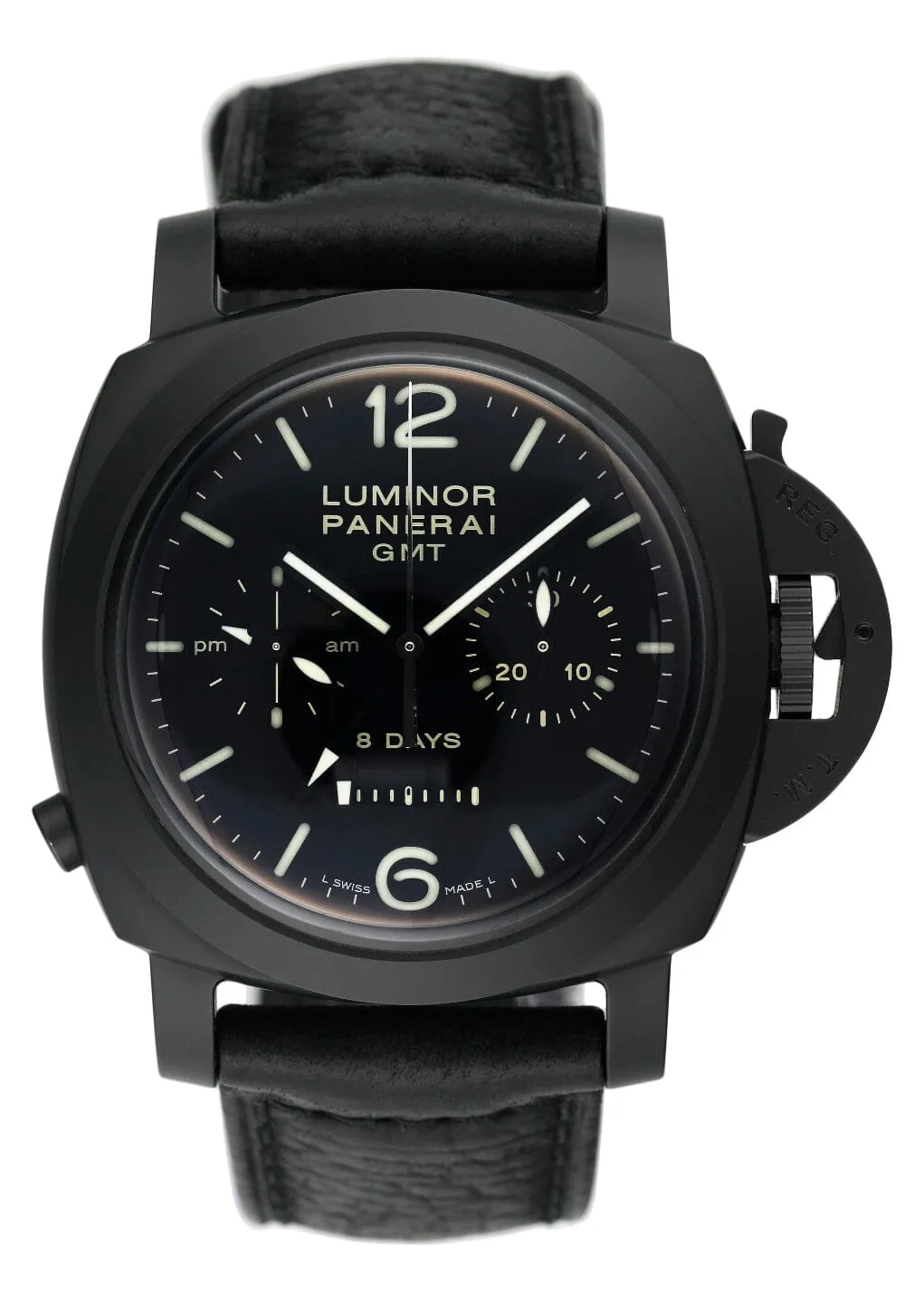 Panerai Luminor 1950 PAM00317 Chrono Monopulsante 8 Days Mens Watch Box Papers