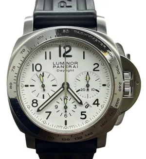 Panerai Luminor Daylight Chronograph PAM00188 White Dial Automatic Men's Watch
