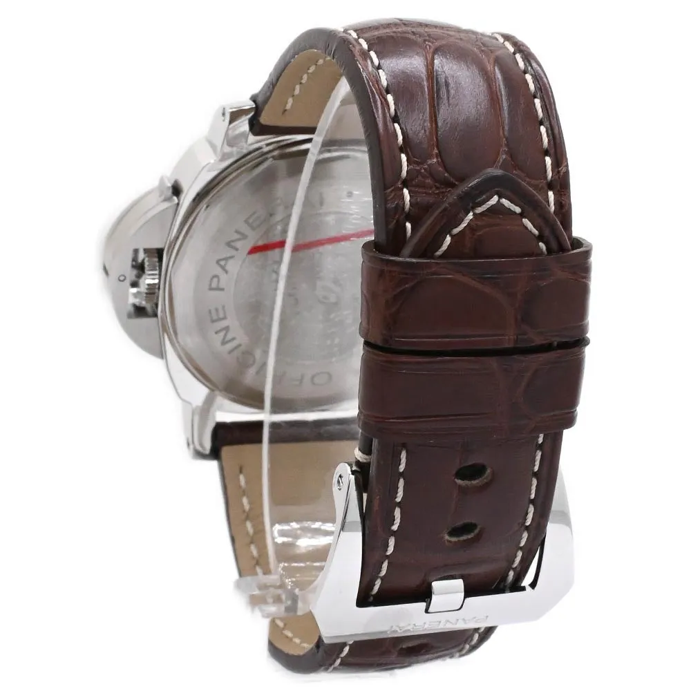 Panerai Men's Luminor Base Logo Stainless Steel 44mm Black Stick & Arabic Dial Watch Reference #: PAM00773