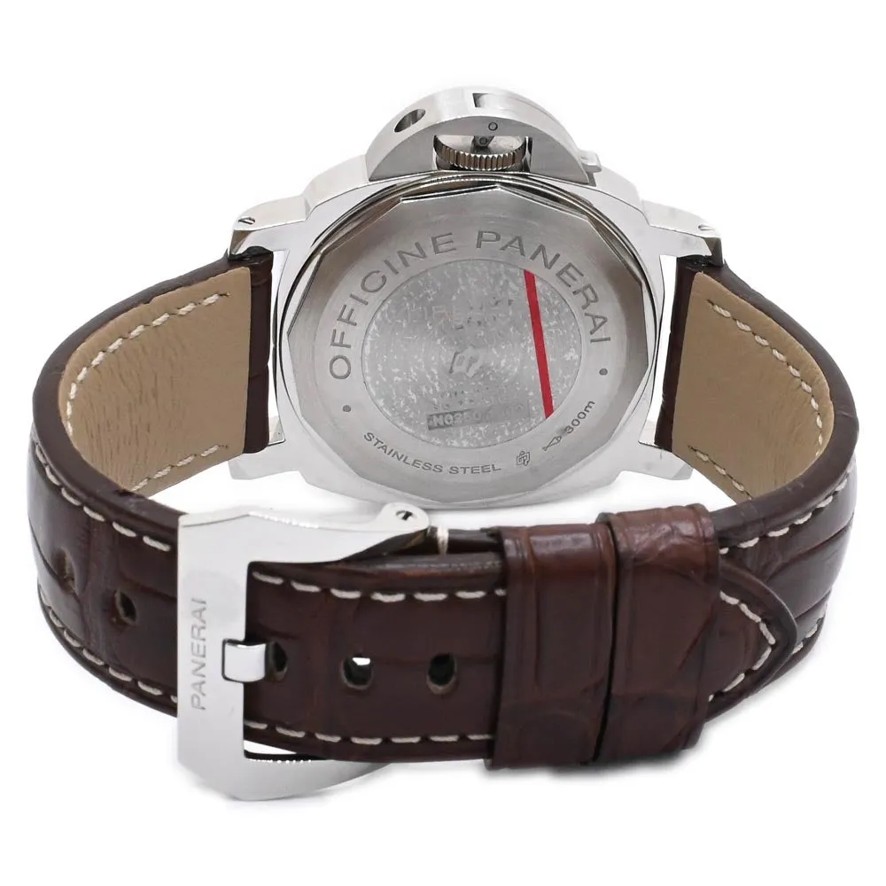 Panerai Men's Luminor Base Logo Stainless Steel 44mm Black Stick & Arabic Dial Watch Reference #: PAM00773