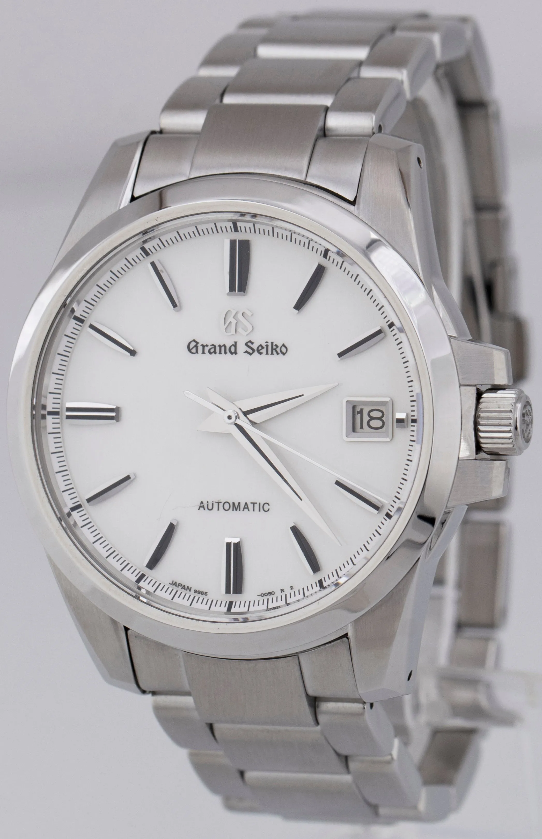PAPERS Grand Seiko Heritage Stainless Steel 39mm White Date Watch SBGR255G BOX