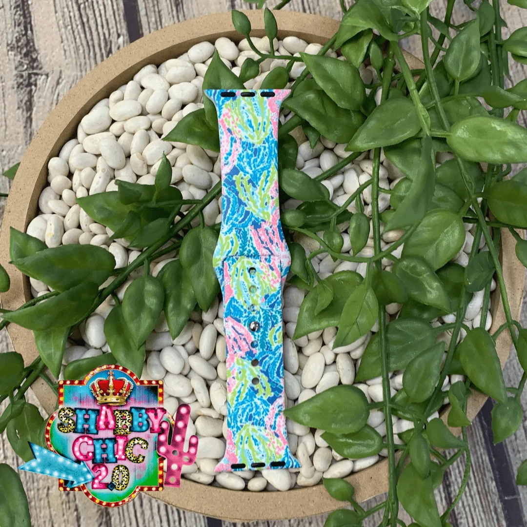 Pastel Seaweed Print Watchbands