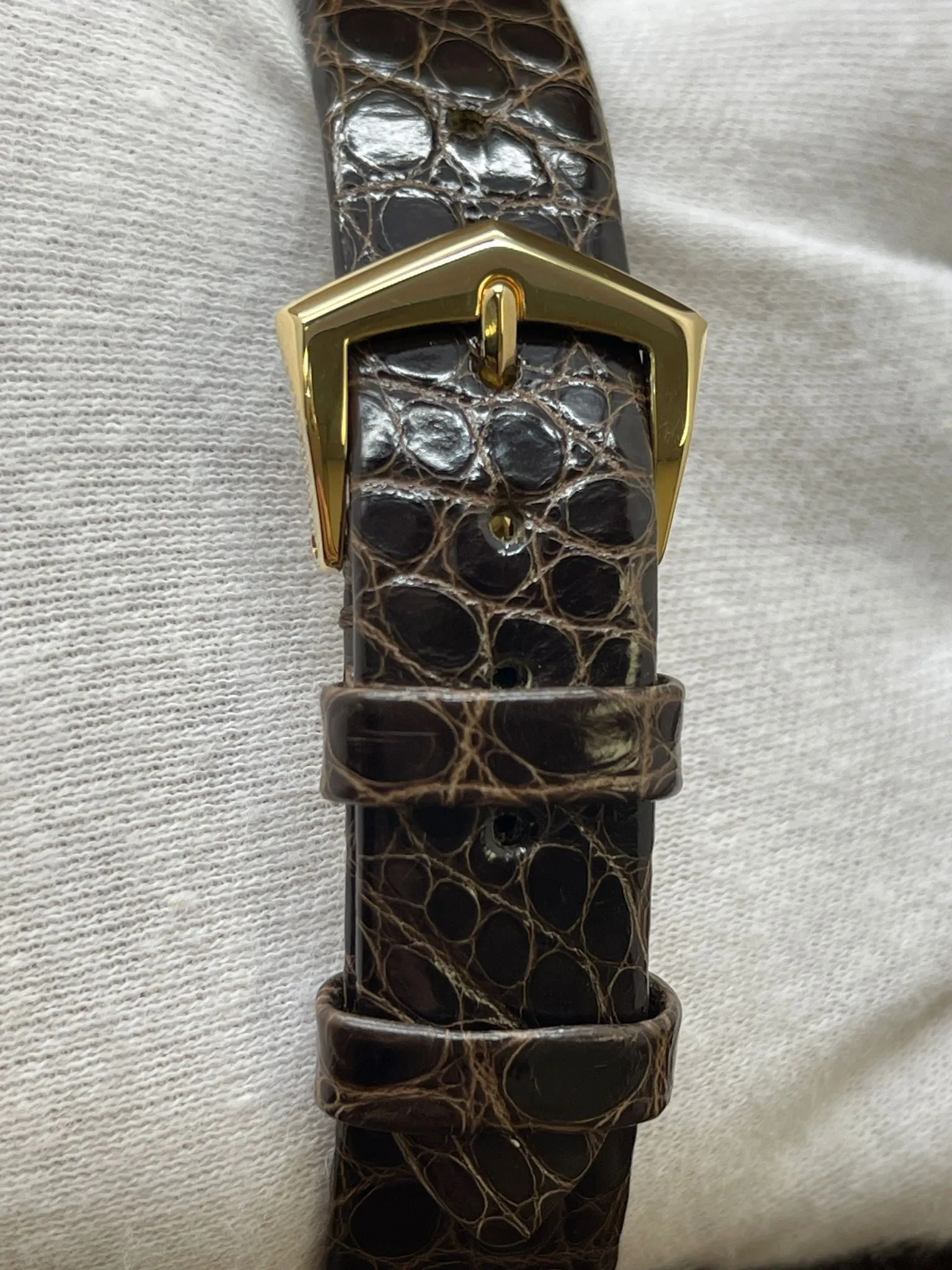 Patek Philippe Calatrava Custom Strap 3919J  White Roman Dial Manual Wind Men's Watch