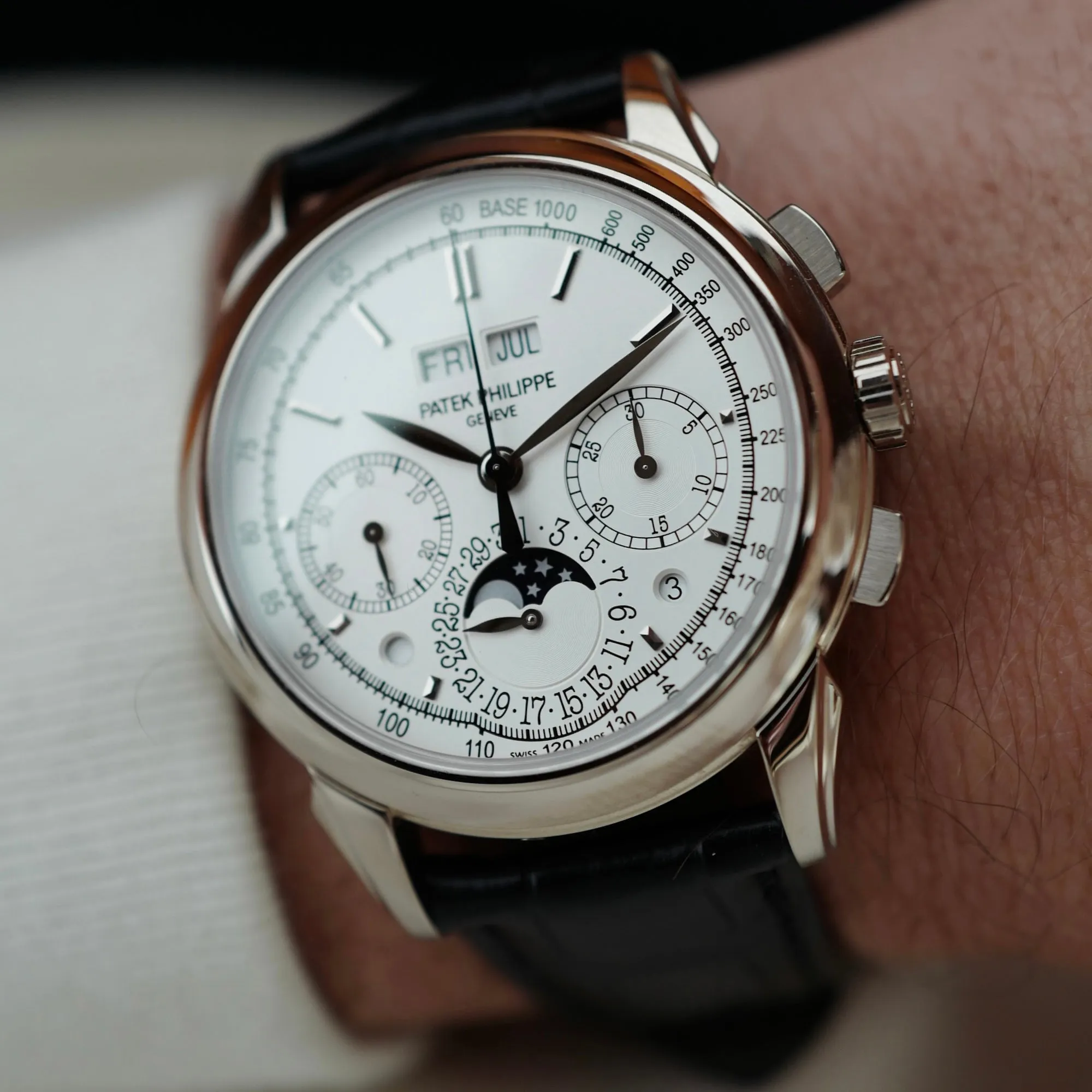 Patek Philippe White Gold Perpetual Calendar Chronograph Watch Ref. 5270G-013 with Original Box and Papers