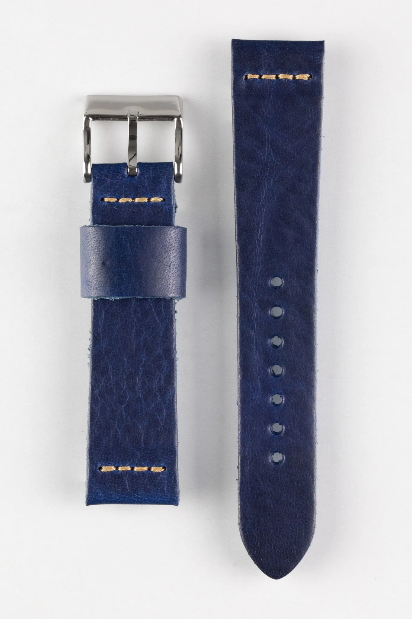 Pebro ARTISAN Leather Watch Strap in DEEP BLUE