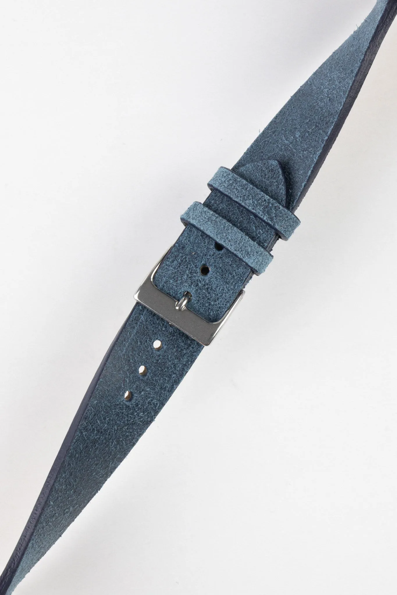 Pebro BARBOUR Waxed Calfskin Leather Watch Strap in BLUE