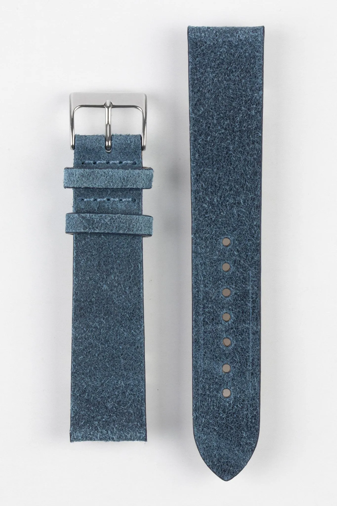 Pebro BARBOUR Waxed Calfskin Leather Watch Strap in BLUE