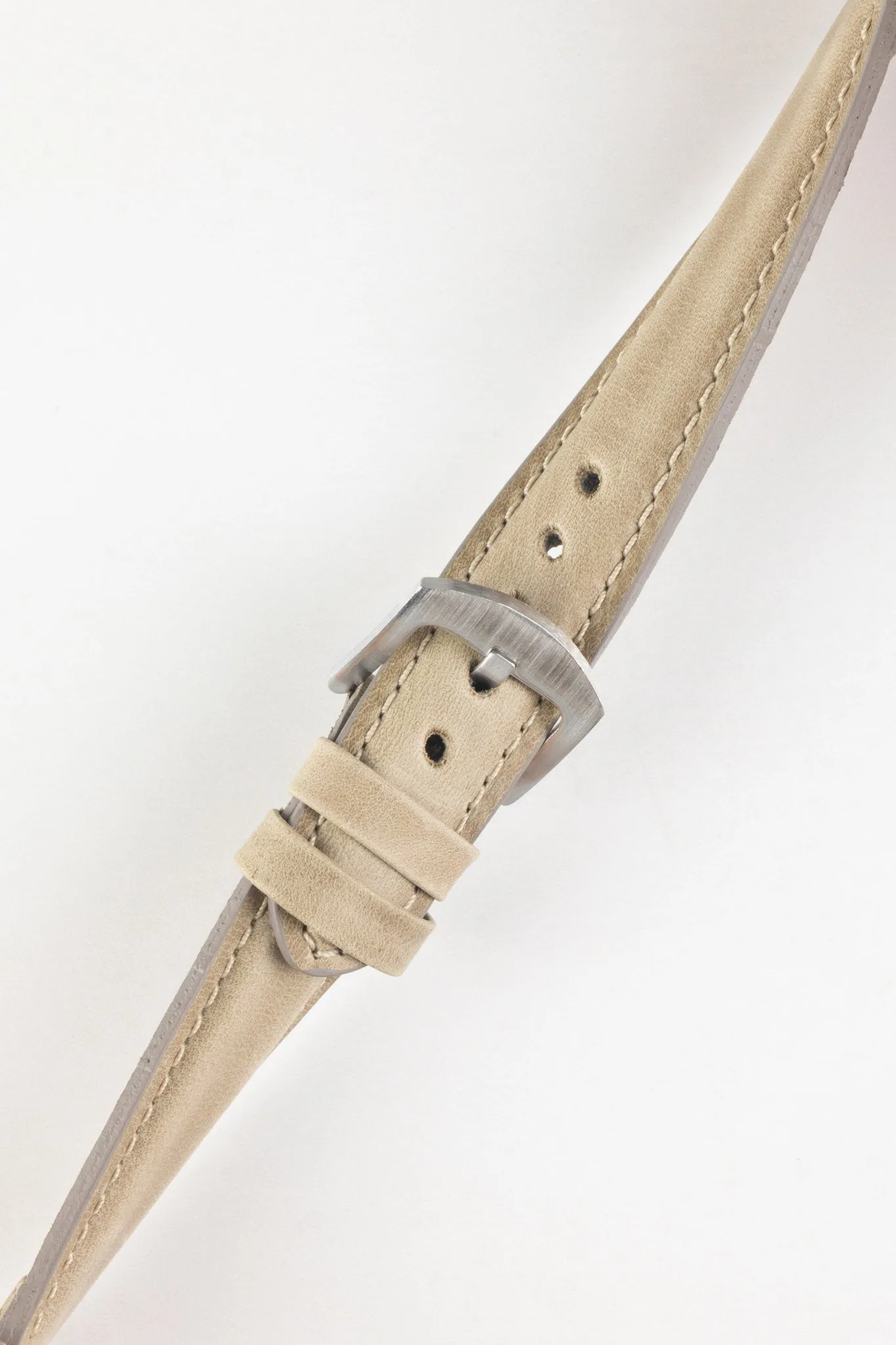 Pebro CADW Padded Vintage Leather Watch Strap in TAUPE